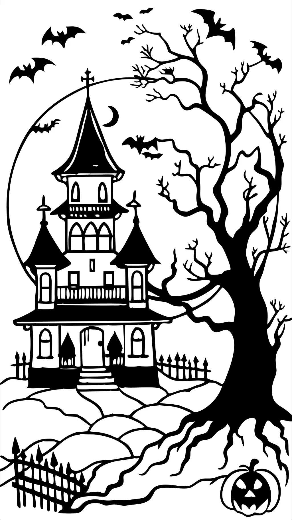 scary coloring page